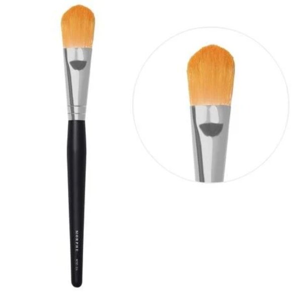 Morphe Makeup Brush with Black Handle and Orange Bristles - Picture 1 of 2